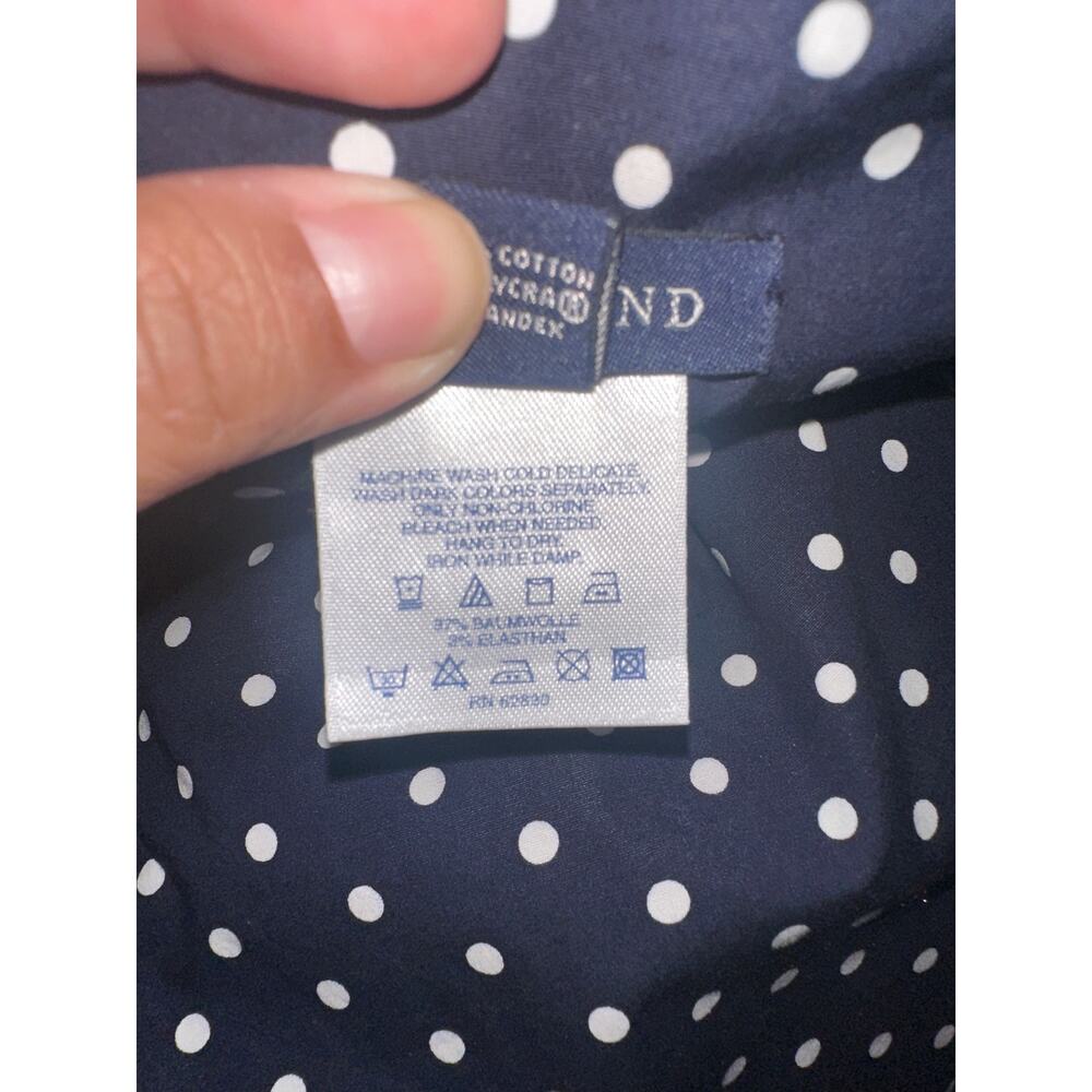 Lands’ End Navy Polka Dot Halter Wrap Dress Size 16 - Picture 6 of 6